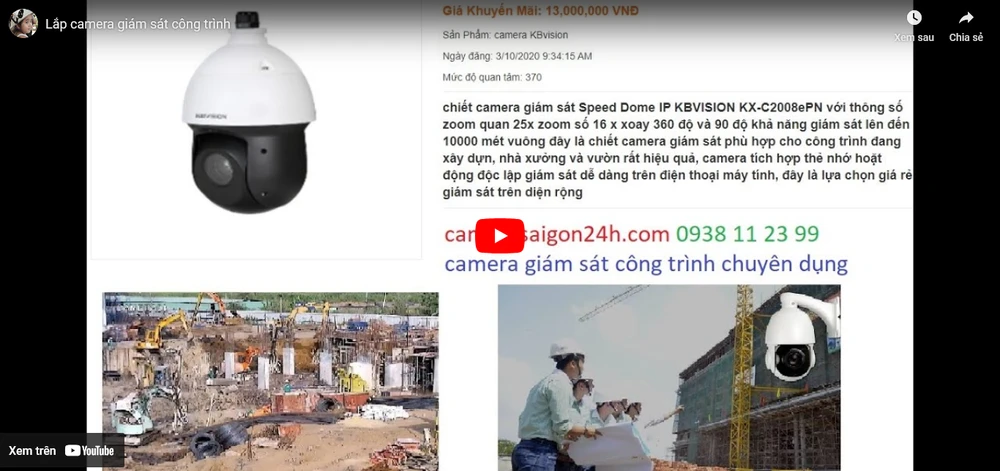 Camera Wifi Dùng Công Trình Giá Rẻ