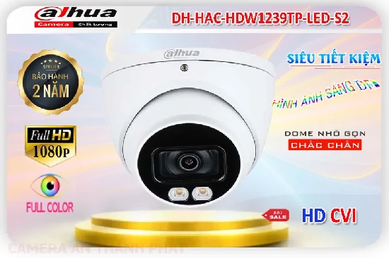  Camera Dahua DH-HAC-HDW1239TP-LED-S2 up trần hồng ngoại 40m và có màu ban đêm hình ảnh sắt nét 2MP camera công nghệ HDCVI ổn định chức năng chống ngược sáng 130DP