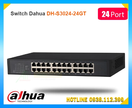 Lắp đặt camera Switch 24 Port DH-S3024-24GT