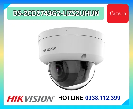 Camera zoom DS-2CD2743G2-LIZS2UHUN, Camera IP 4MP DS-2CD2743G2-LIZS2UHUN, Camera AI Hikvision DS-2CD2743G2-LIZS2UHUN, Camera dome ngoài trời DS-2CD2743G2-LIZS2UHUN, DS-2CD2743G2-LIZS2UHUN ống kính motorized 2.8-12mm, DS-2CD2743G2-LIZS2UHUN Smart Hybrid Light, Camera PoE DS-2CD2743G2-LIZS2UHUN