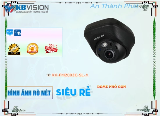   Camera An Ninh   HD  KX-FM2002C-SL-A Tiết kiệm hơn CMOS  khả năng lưu trữ lâu hơn với công nghệ H.265+/H.265/H.264+/H.264  Màu sắt trong sáng 2.0 MP Xem ban đêm Hồng Ngoại 10m HD  Được thiết kế Thu Âm xử lý hình ảnh thiếu sáng Hồng Ngoại SMD Với ưu điểm lớn là công nghệ AHD CVI TVI BCS Hệ thống ỗn định  là camera chuyên dụng cho gia đình Dome Plastic xử lý hình ảnh thiếu sáng Hồng Ngoại SMDTrang bị Chống Ngược Sáng DWDR Thấy rõ hơn khi bị ánh ngược chiều ánh sáng