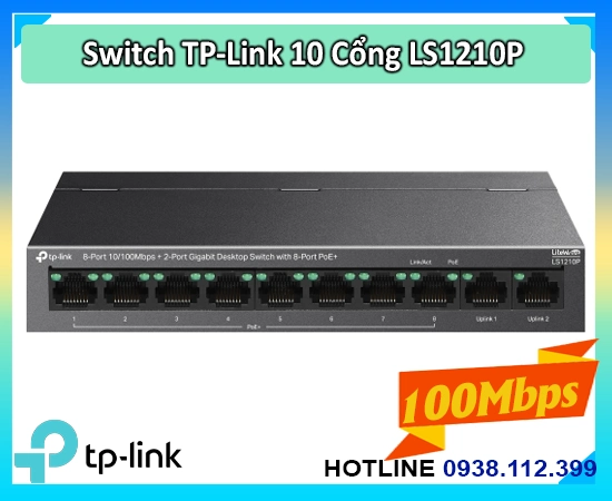 LS1210P, Switch LS1210P, chia mạng LS1210P, bộ chia LS1210P, thông số LS1210P, thông số kỹ thuật LS1210P, thông tin LS1210P, cấu hình LS1210P, mua LS1210P, giá LS1210P, bảo hành LS1210P, switch TPLINK LS1210P, switch TP-LINK LS1210P