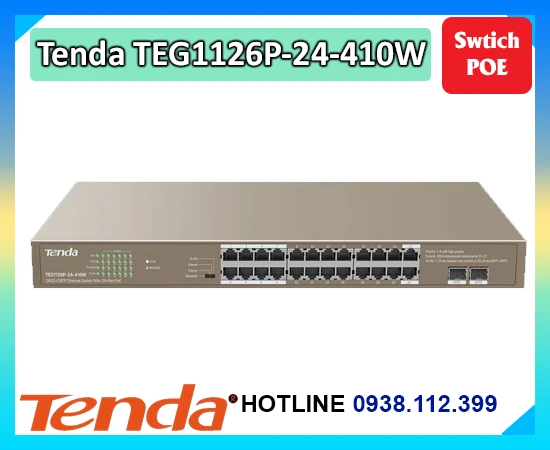 Lắp đặt camera TendaTEG1126P-24-410W Tenda