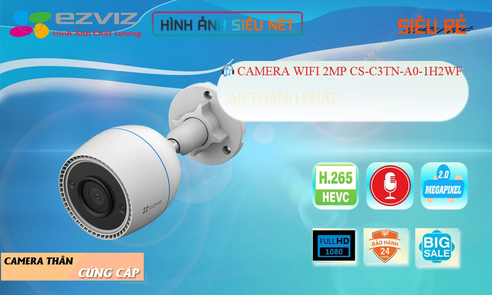 CS-C3TN-A0-1H2WF sắc nét Wifi Ezviz