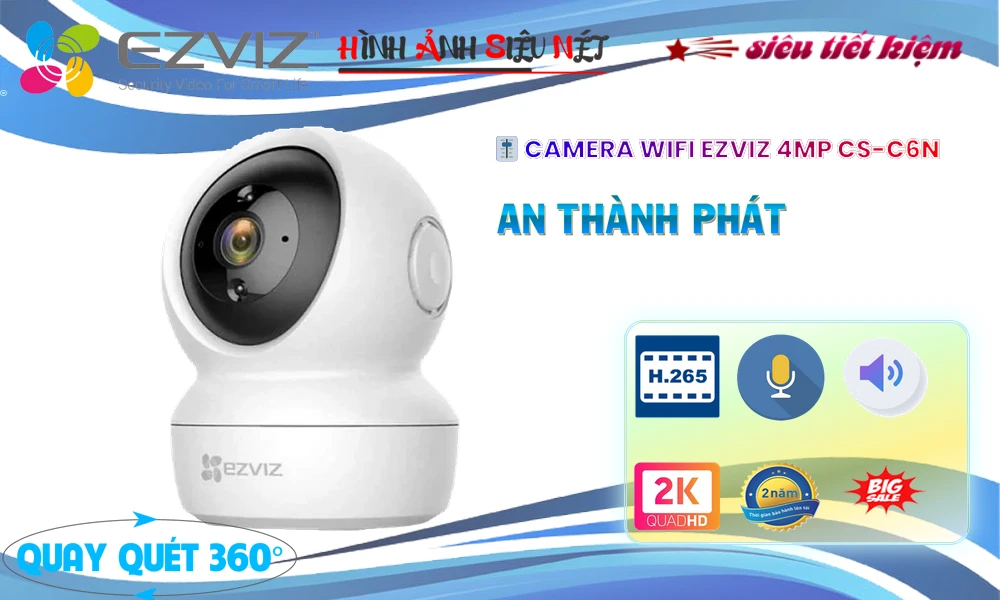 CS-C6N-D0-8B4WF sắc nét Wifi Ezviz