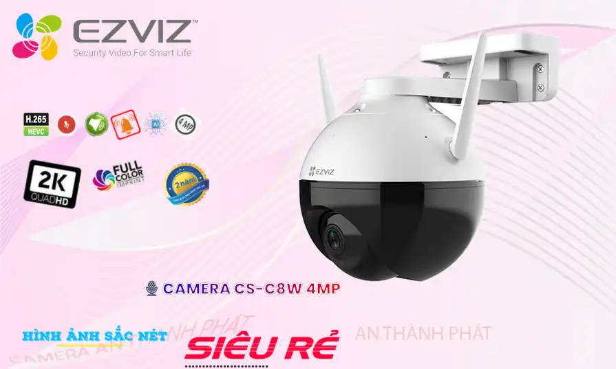 CS-C8W 2K+ 4MP sắc nét Wifi Ezviz