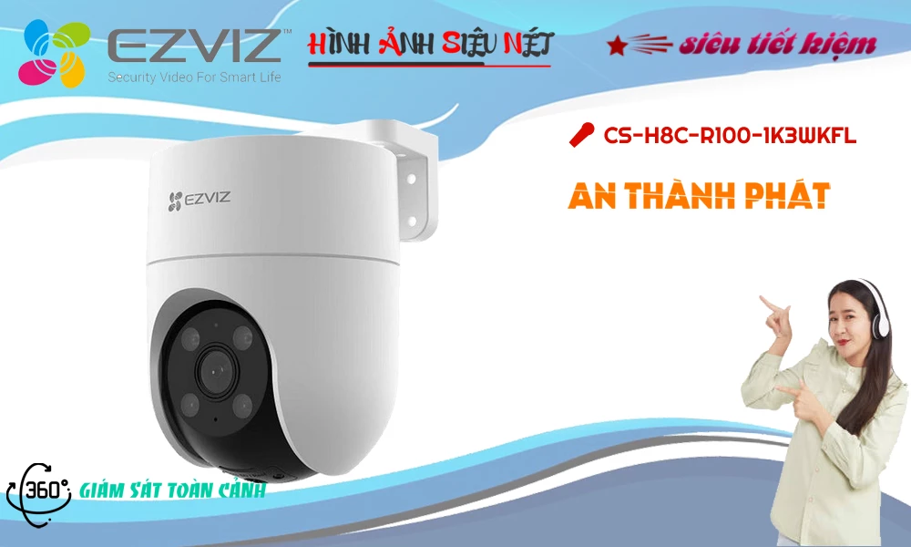 Camera  Wifi Ezviz Tiết Kiệm CS-H8c-R100-1K3WKFL ✨