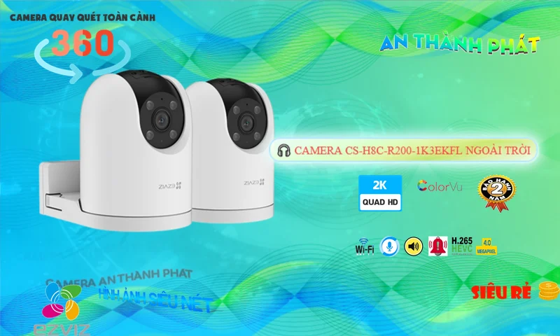 Camera Wifi Ezviz CS-H8c-R200-1K3EKFL Camera Wifi Ezviz CS-H8c-R200-1K3EKFL