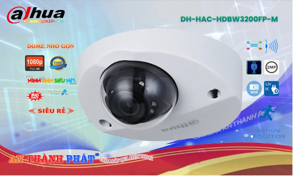 Camera An Ninh  Dahua DH-HAC-HDBW3200FP-M Mẫu Đẹp