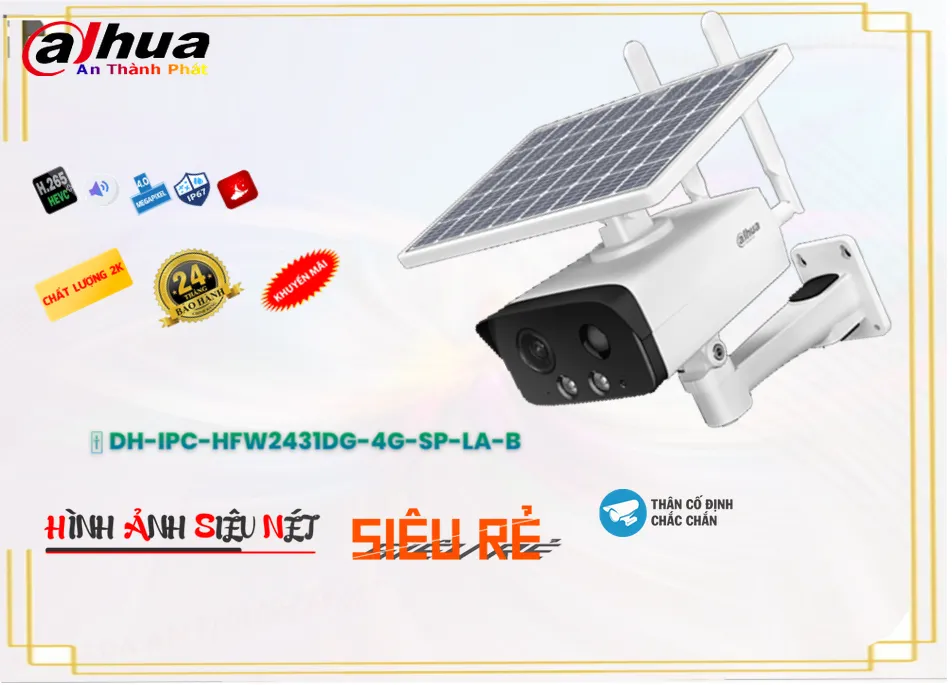 Camera  Dahua DH-IPC-HFW2431DG-4G-SP-LA-B