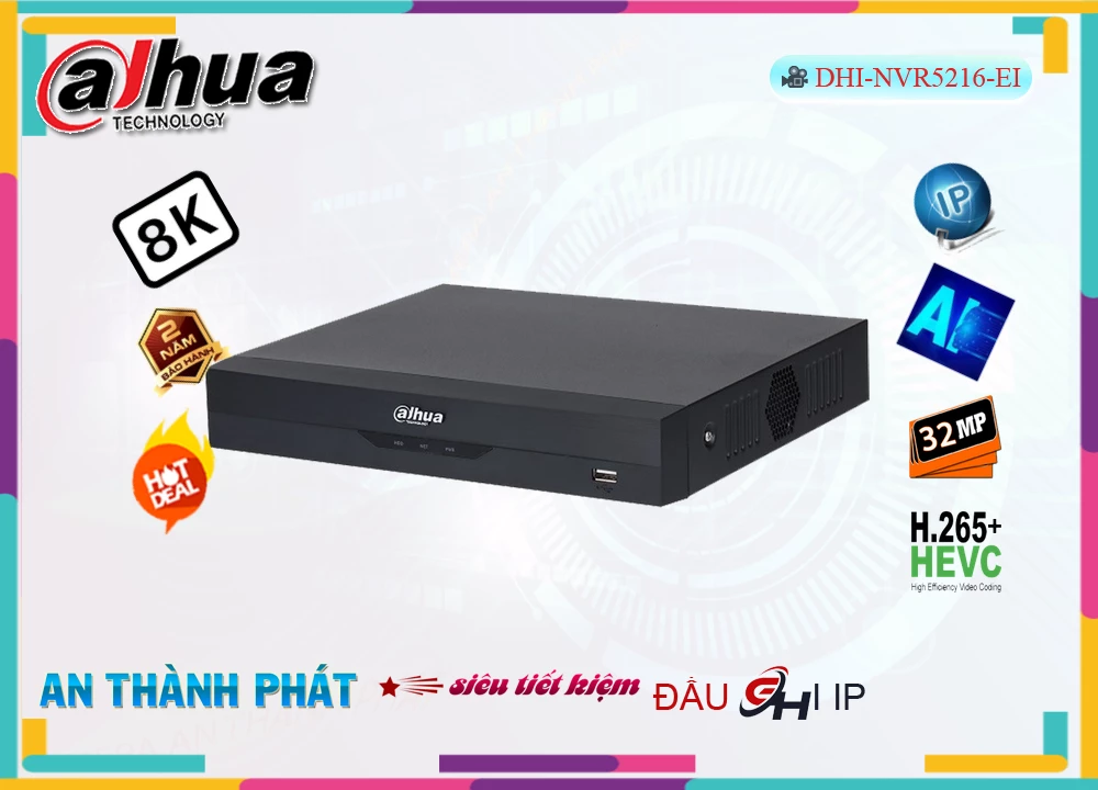 DHI-NVR5216-EI sắc nét Dahua DHI-NVR5216-EI sắc nét Dahua