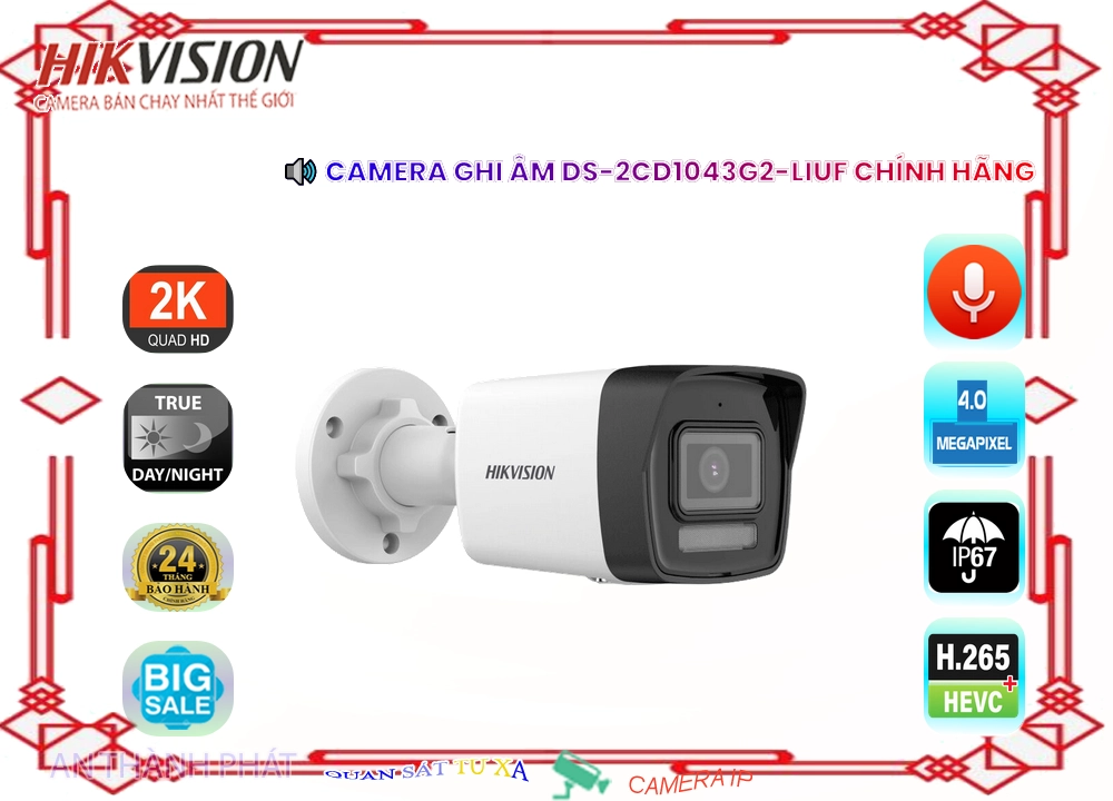Camera Hikvision DS-2CD1043G2-LIUF Mẫu Đẹp Camera Hikvision DS-2CD1043G2-LIUF Mẫu Đẹp