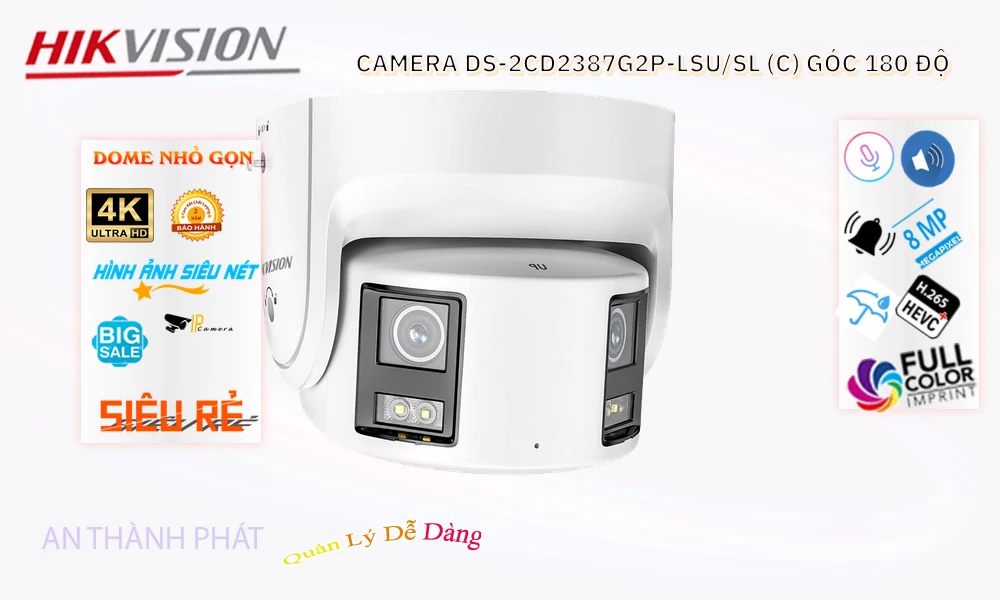 DS-2CD2387G2P-LSU/SL(C) sắc nét Hikvision