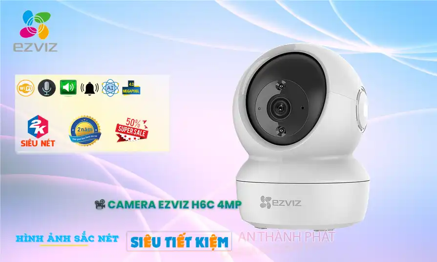 H6C 4MP sắc nét Wifi Ezviz H6C 4MP sắc nét Wifi Ezviz