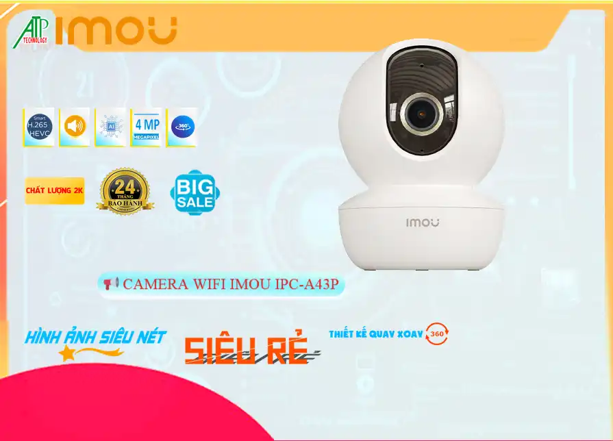 IPC-A43P Camera  Wifi Imou Sắt Nét ✨