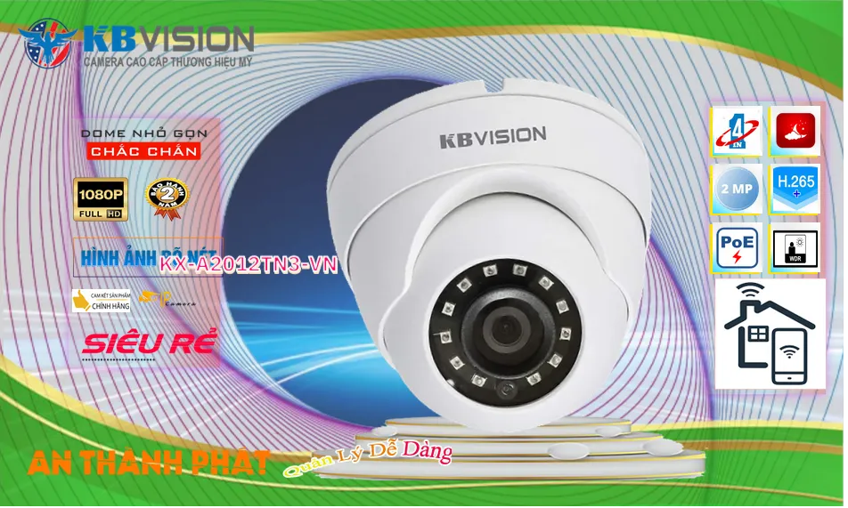 ➠  KX-A2012TN3-VN sắc nét KBvision