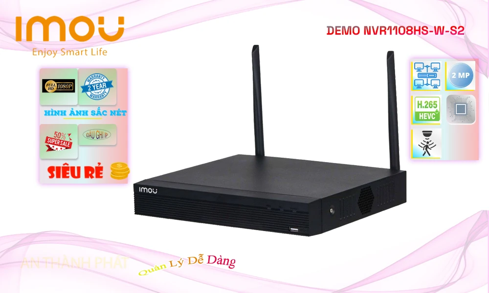 Đầu Thu NVR1108HS-W-S2 Wifi Imou ✅ Đầu Thu NVR1108HS-W-S2 Wifi Imou ✅