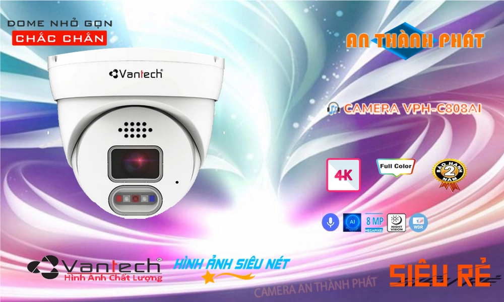 VPH-C808AI Camera Công Nghệ IP Thiết kế Đẹp VanTech VPH-C808AI Camera Công Nghệ IP Thiết kế Đẹp VanTech