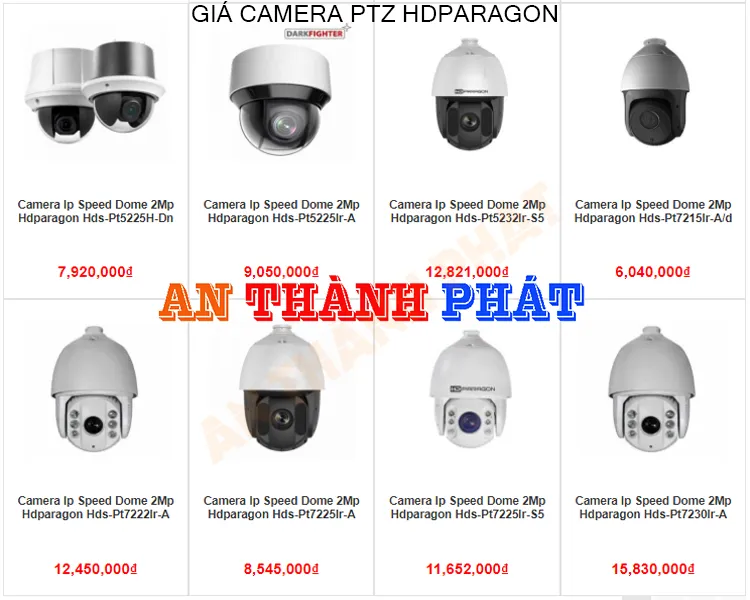 bảng báo giá ptz hdparagon